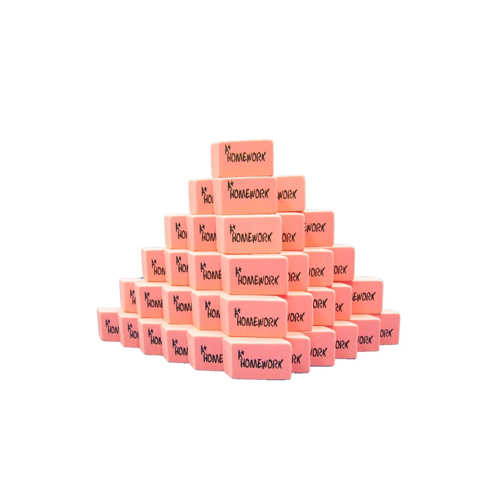 Erasers - Pink Wedge 576 Pieces 2