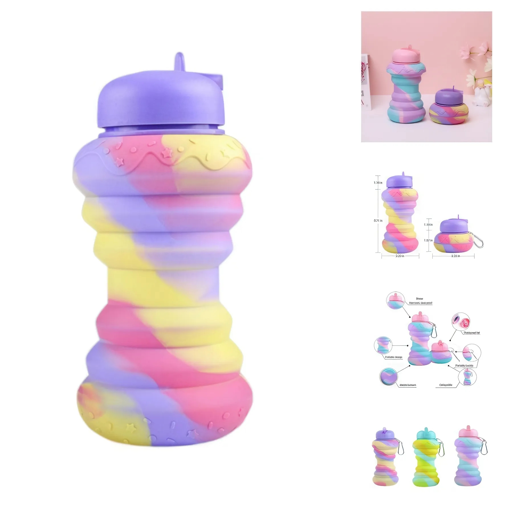 Collapsible Doughnut Shape Silicone Cup 2