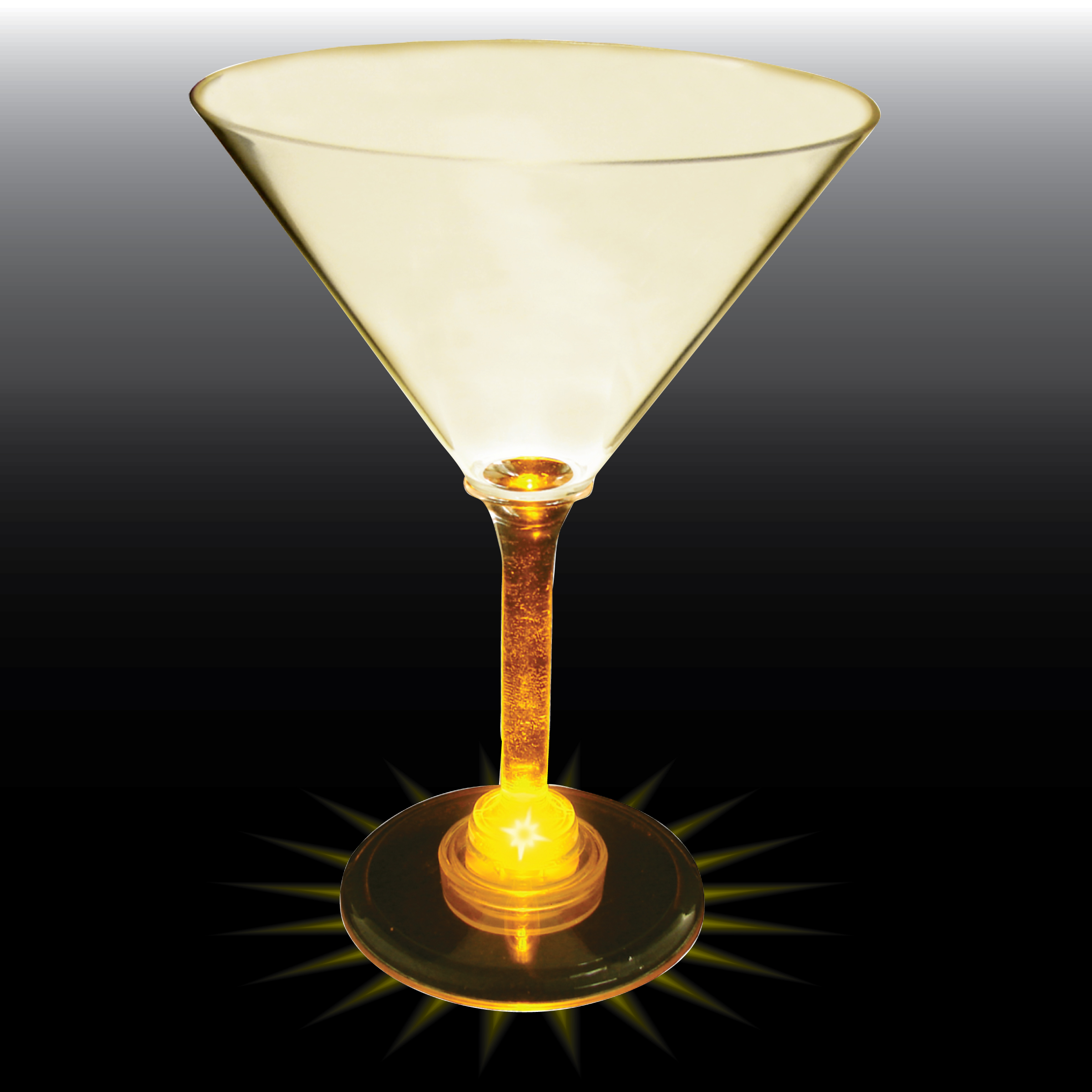 10oz Light Up Standard Stem Plastic Martini Glass