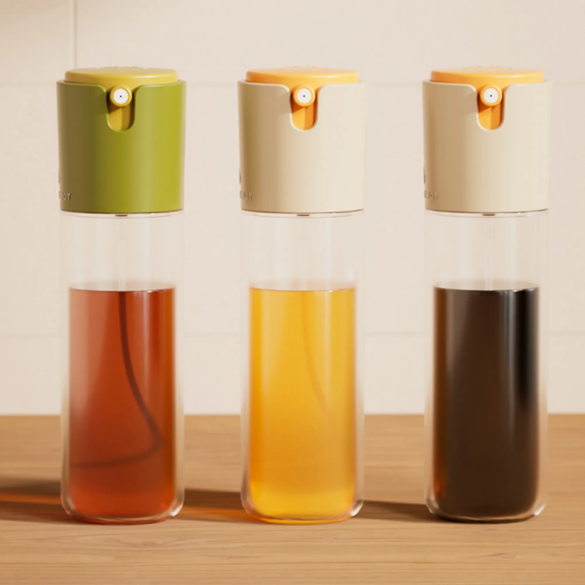 10oz 2-in-1 Glass Oil Dispenser Sprayer Bottle For Cooking 2