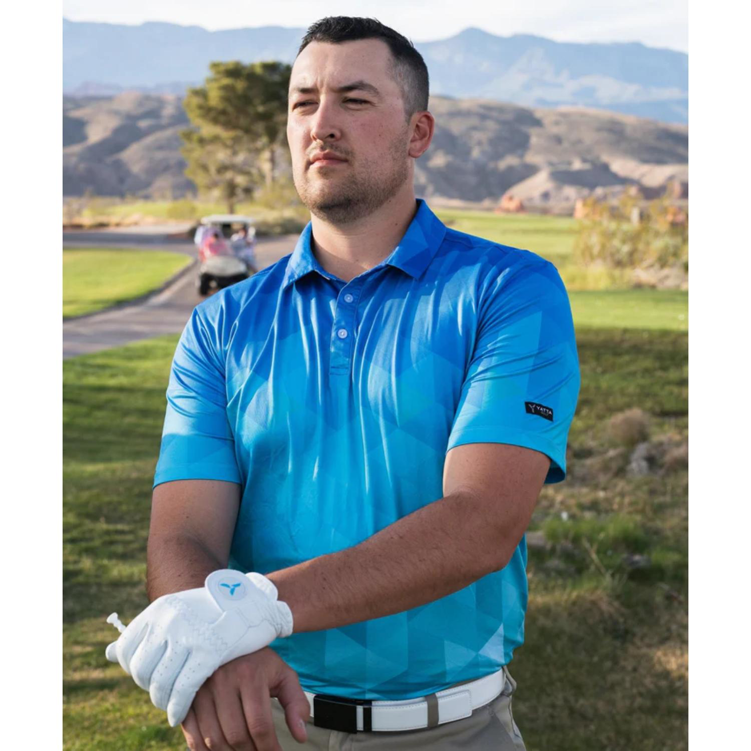 YATTA Golf® - Abstract men's Moisture Wicking Golf Polo Shirts 3