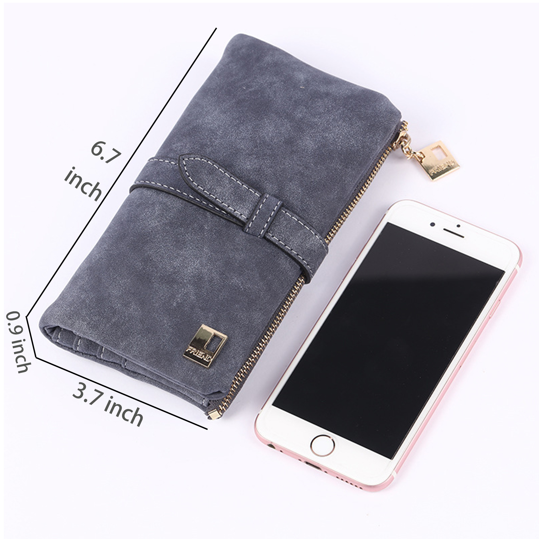 PU Buckle two-fold clutch wallet 9