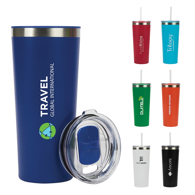 Bergen 24 oz. Steel/100% Recycled PP Liner Travel Tumbler 43