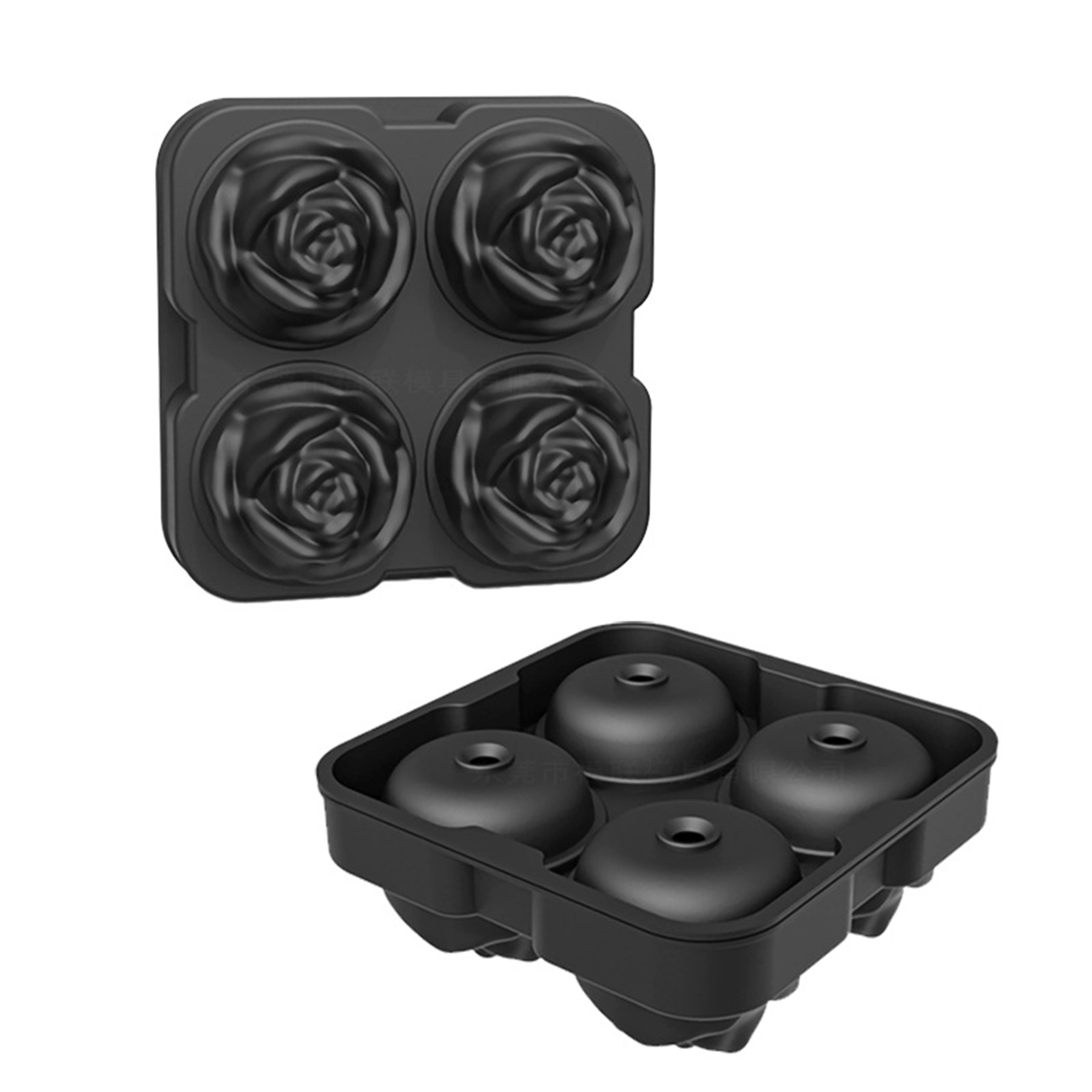 Square Silicone Rose Shaped Ice Mold Tray 3