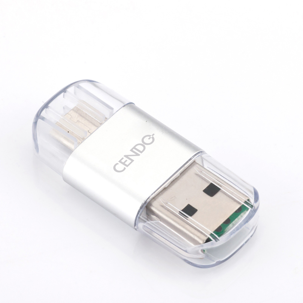 MicroSD Card Reader with Type-C and USB-A 24
