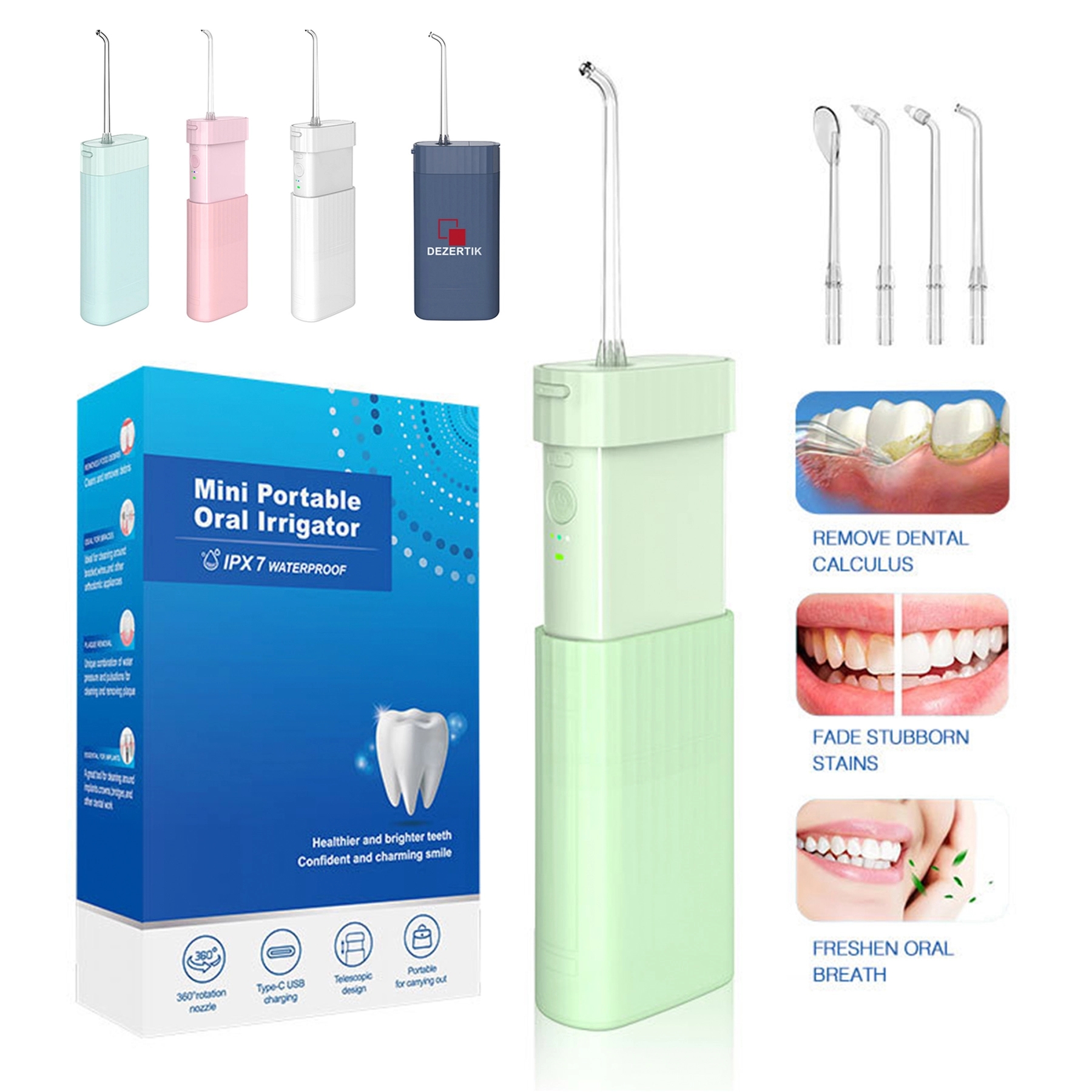 Travel Water Flosser Teeth Dental Cordless Cleaner 2