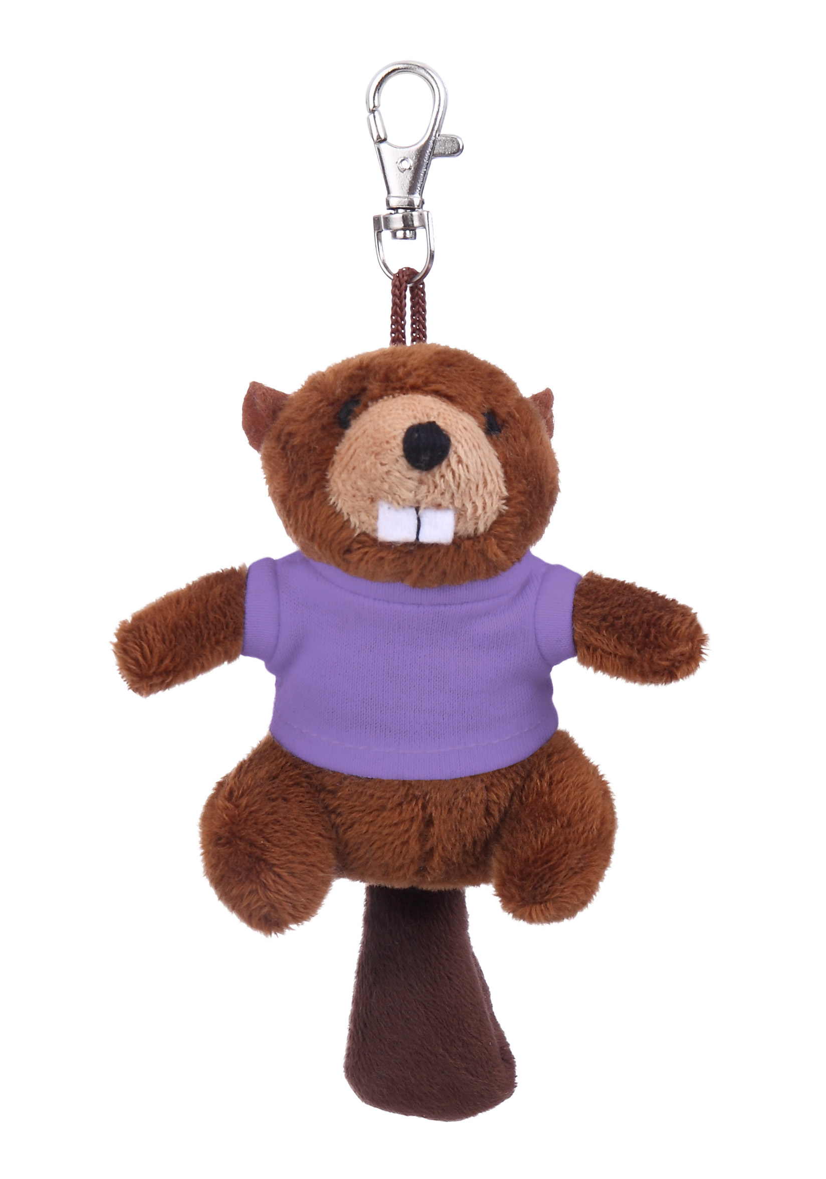 Soft Plush Beaver Keychain with Tee 7