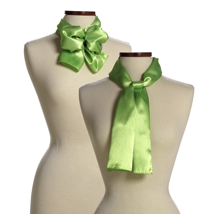 Lime Green Silk 10" x 54" Scarf 2