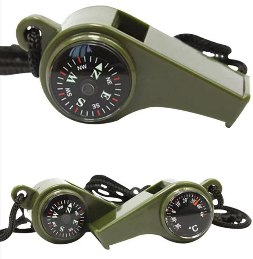 Emergency Compass Thermometer Survival Referee Whistle 4