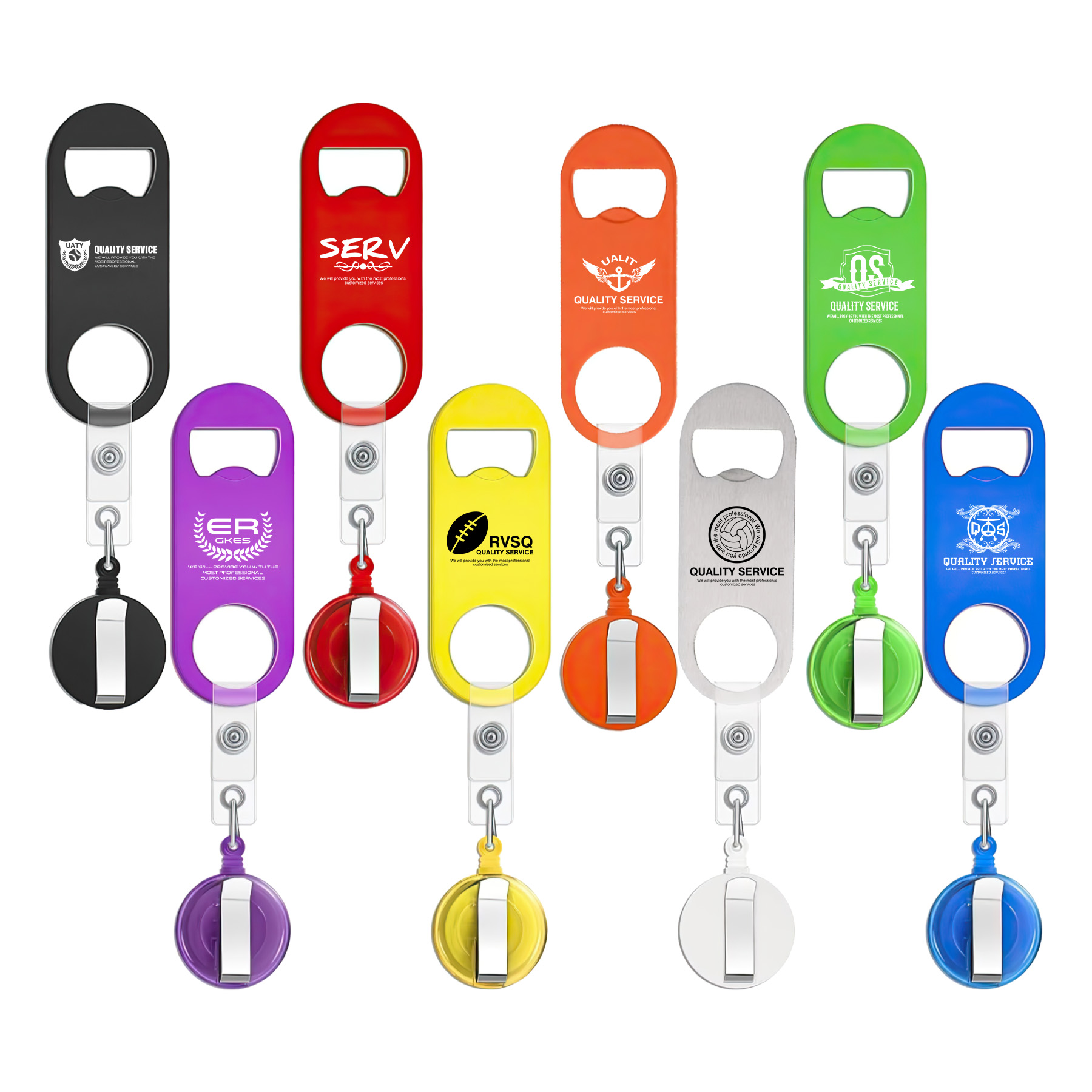 Retractable Metal Bottle Opener With Clips 6