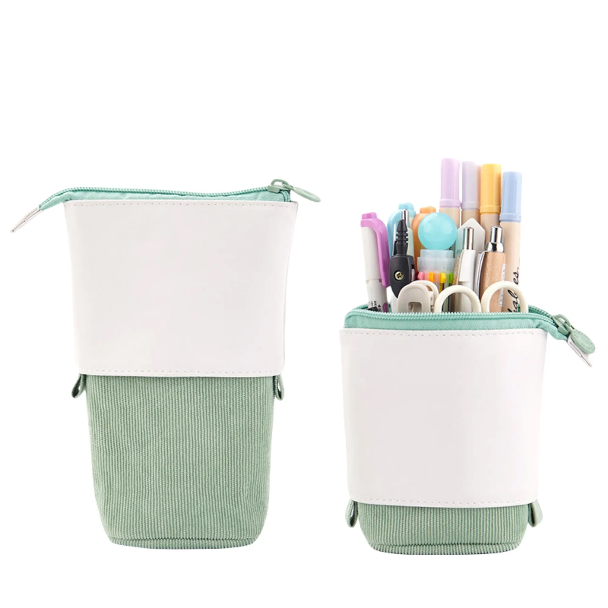Multifunctional PU Corduroy Retractable Pencil Case 9