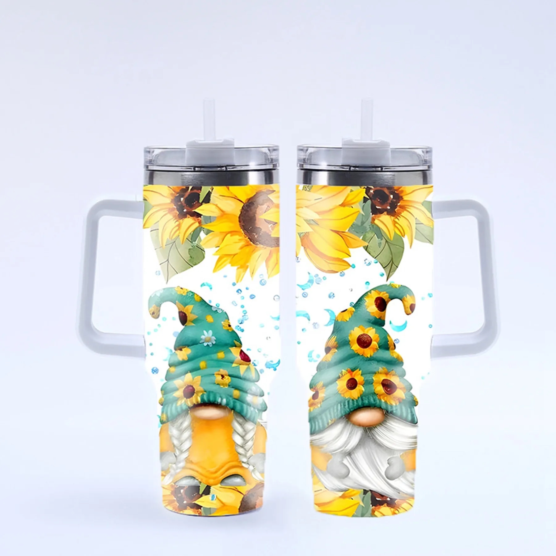 40 Oz. Christmas Theme Vacuum Tumbler with Lid and Straw 48