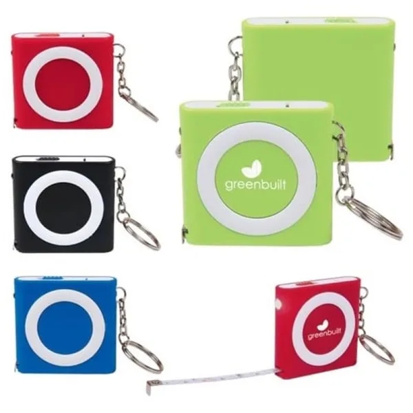 Measuring Tape with Flashlight and key Chain 3