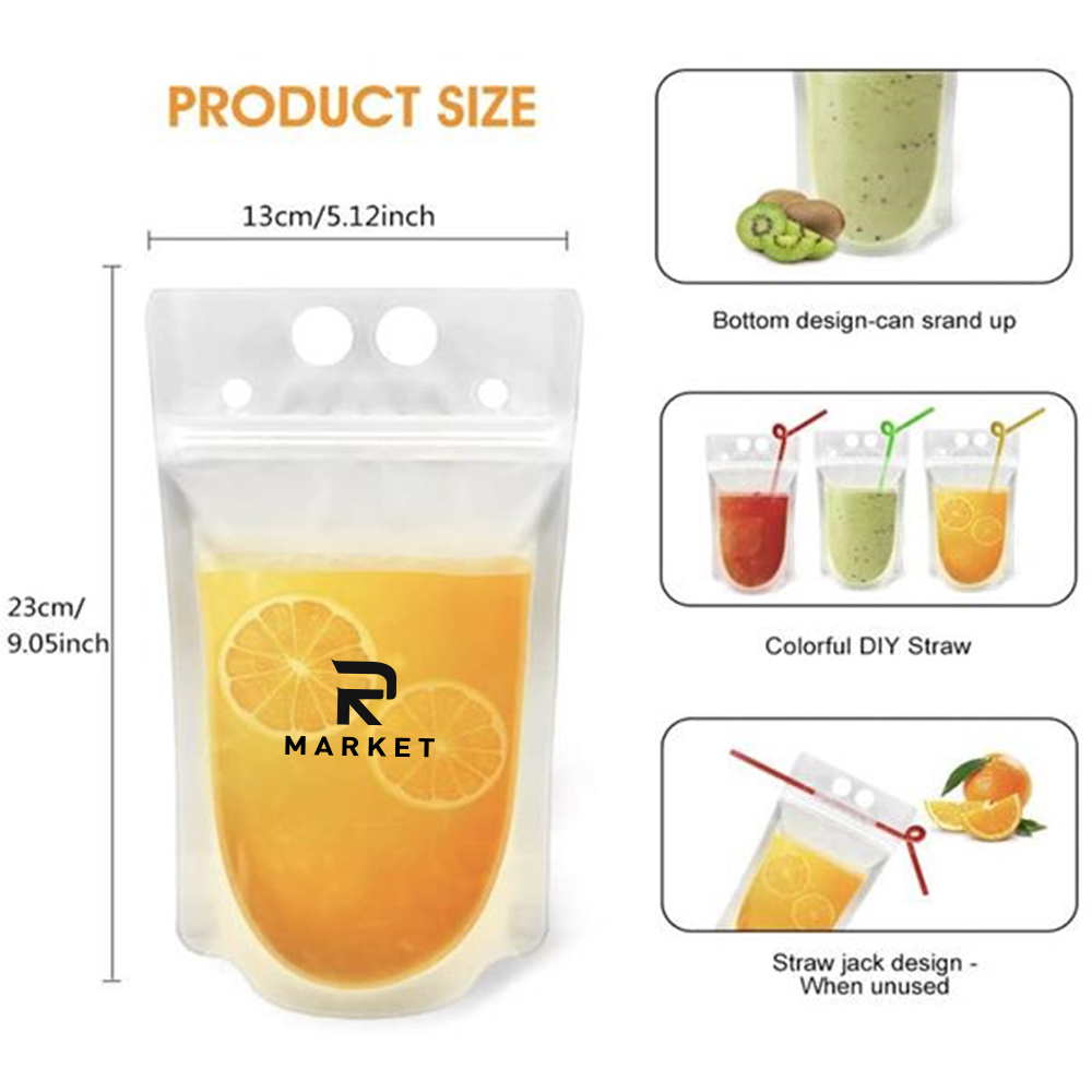 Juice Pouch With Straw with round corners for safety 3