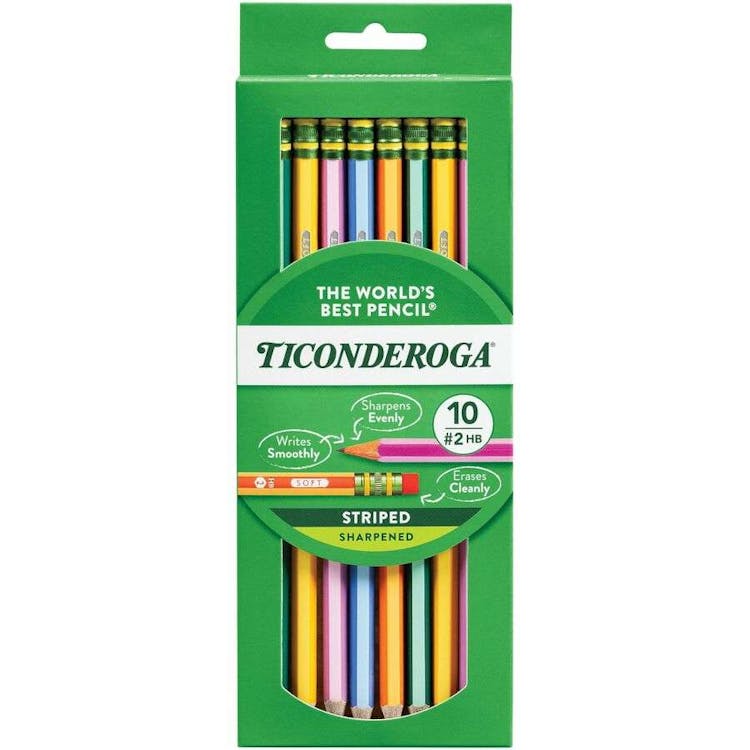 Ticonderoga #2 Wood Pencils - Vibrant Colors 10 Pack 1