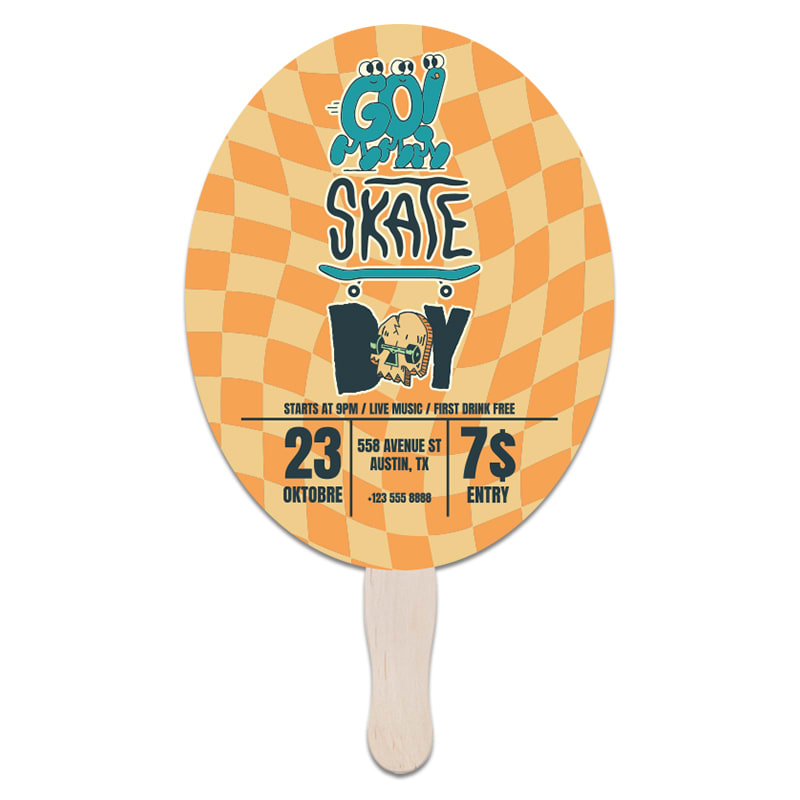 Oval Hand Fans 8