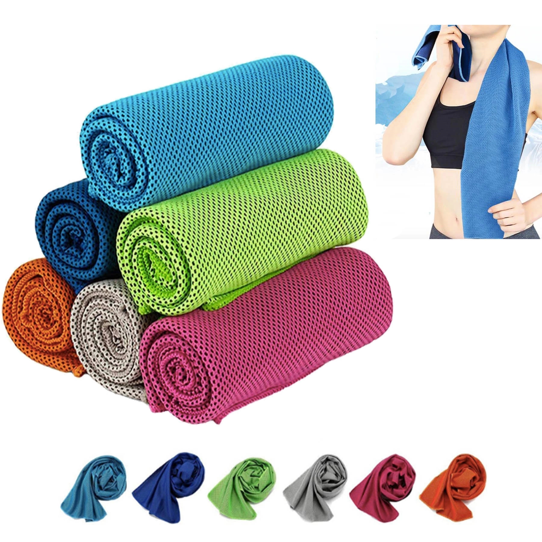 Soft Breathable Mesh Cooling Towel 1