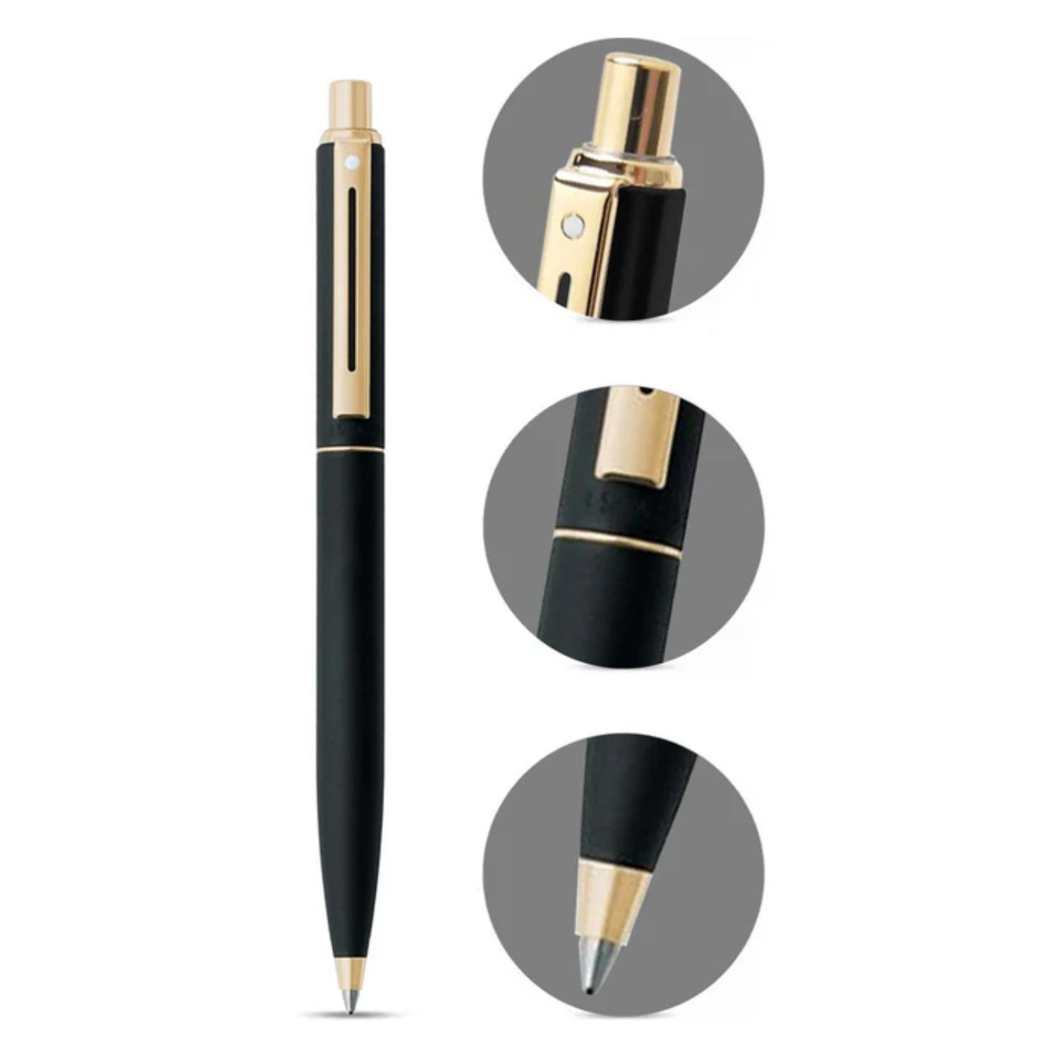 SHEAFFER® Sentinel 327 Matte Black Gold Trim Executive Ballpoint Pen w/ Gift Box 3