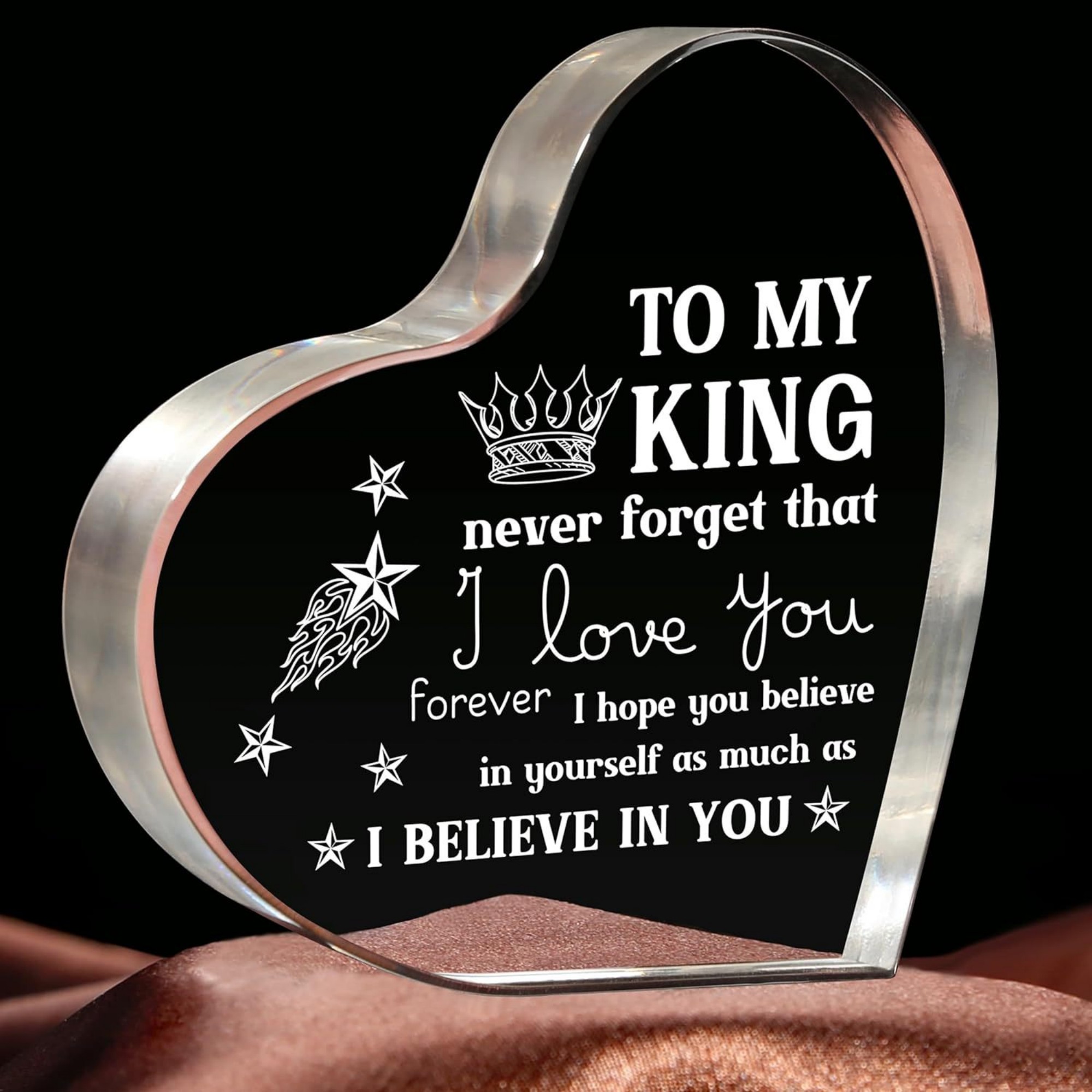Acrylic Heart Shape Clear Display 3