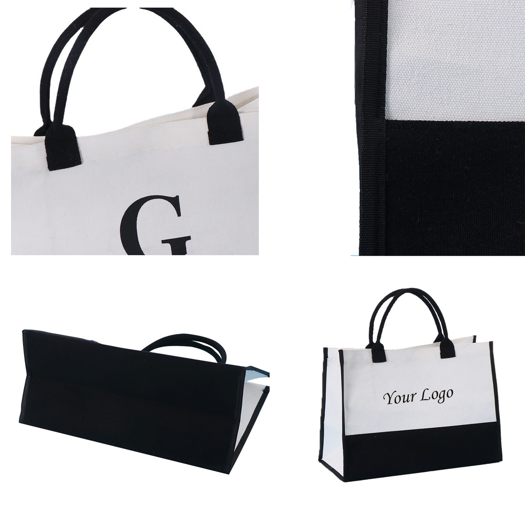 Portable Style Fashion Canvas Bag, custom tote bag with logo imprint 2