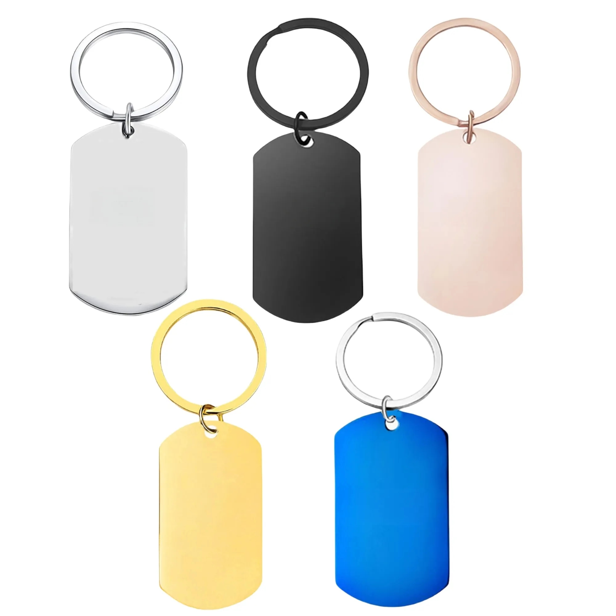 Stainless Steel Metal Tag Key Chains 2