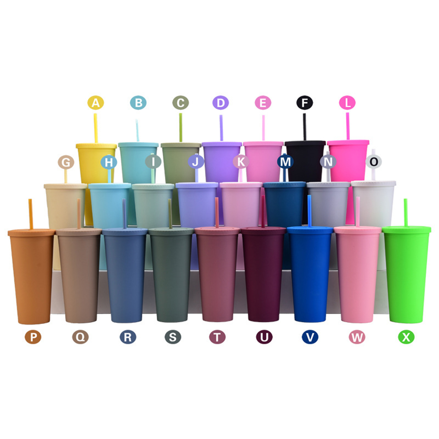 24oz Color Changing Plastic Cup With Lids 3