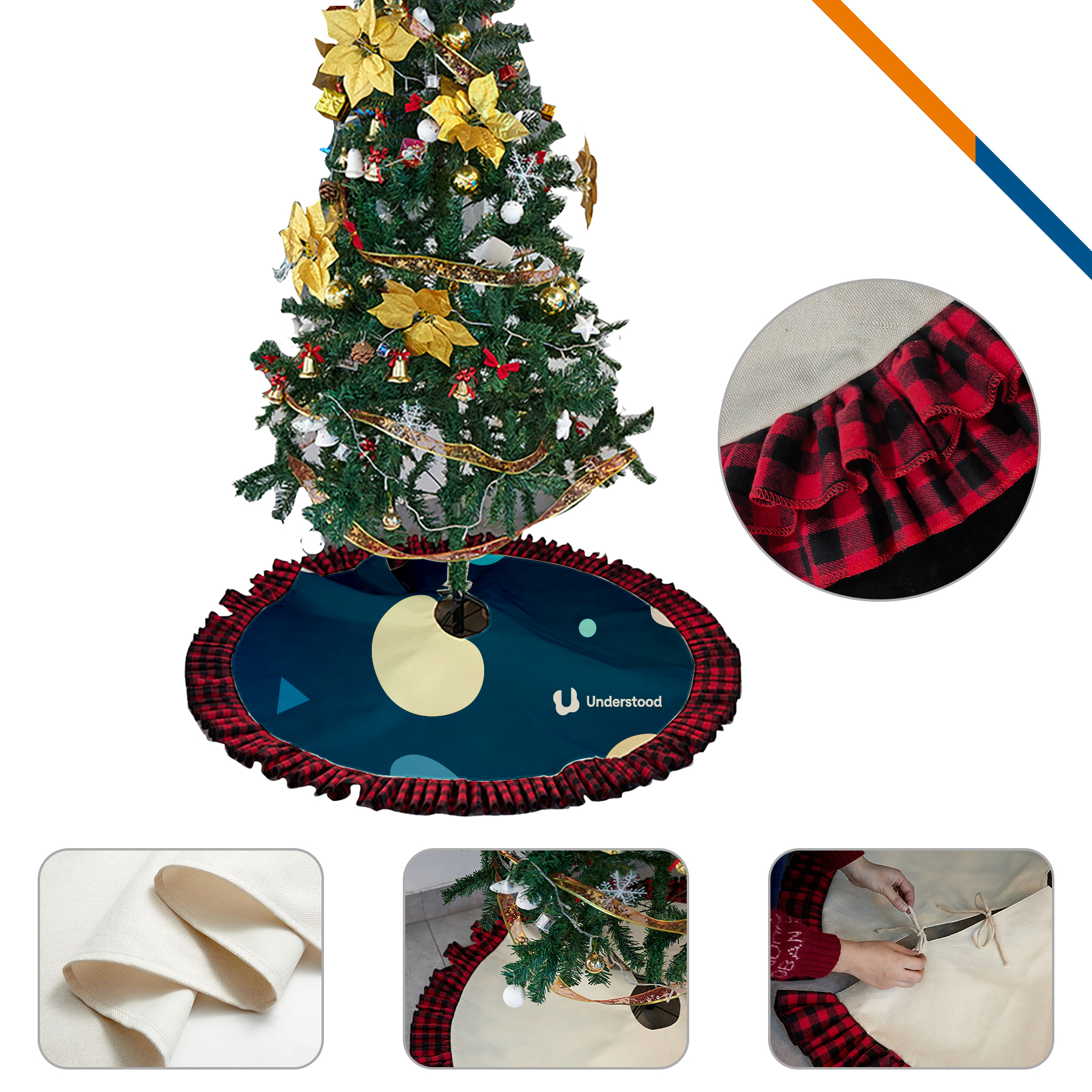 Roscoe Christmas Tree Mat 1