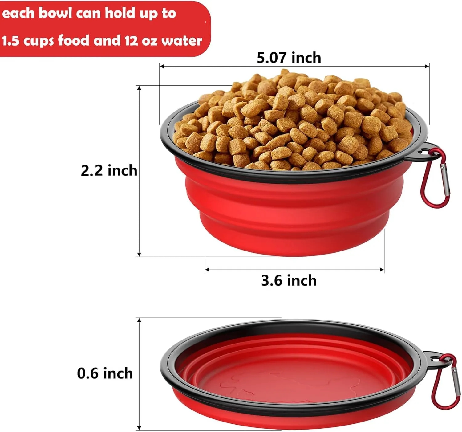 Foldable Pet Bowl With Mountain Climbing Buckle 5