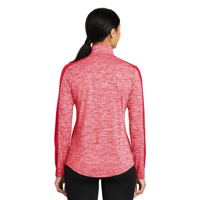 Sport-Tek Women's PosiCharge Electric Heather Colorblock 1/4-Zip Pullover. 13