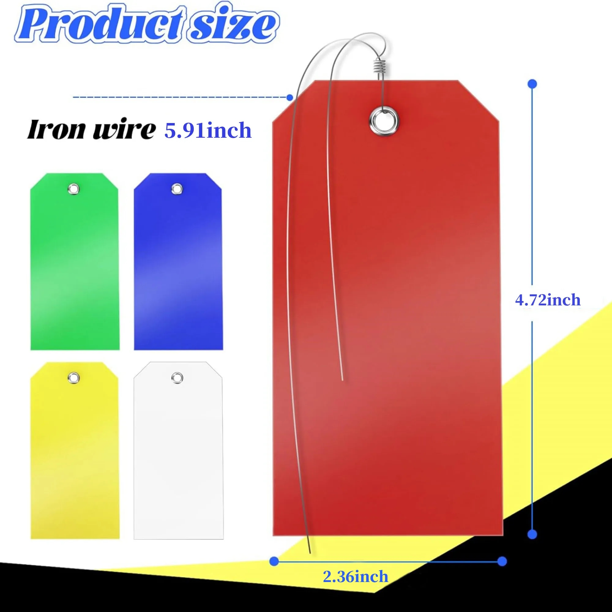 Plastic Shipping Waterproof Tags With Wire 4