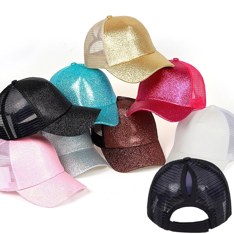 Glitter Ponytail Mesh Cap 10