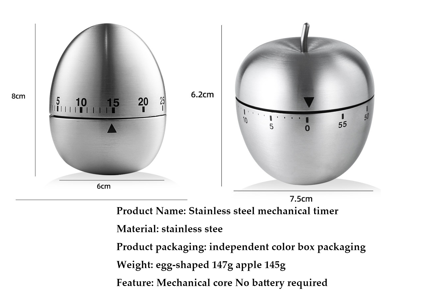 Egg Shape Kitchen Clock 2