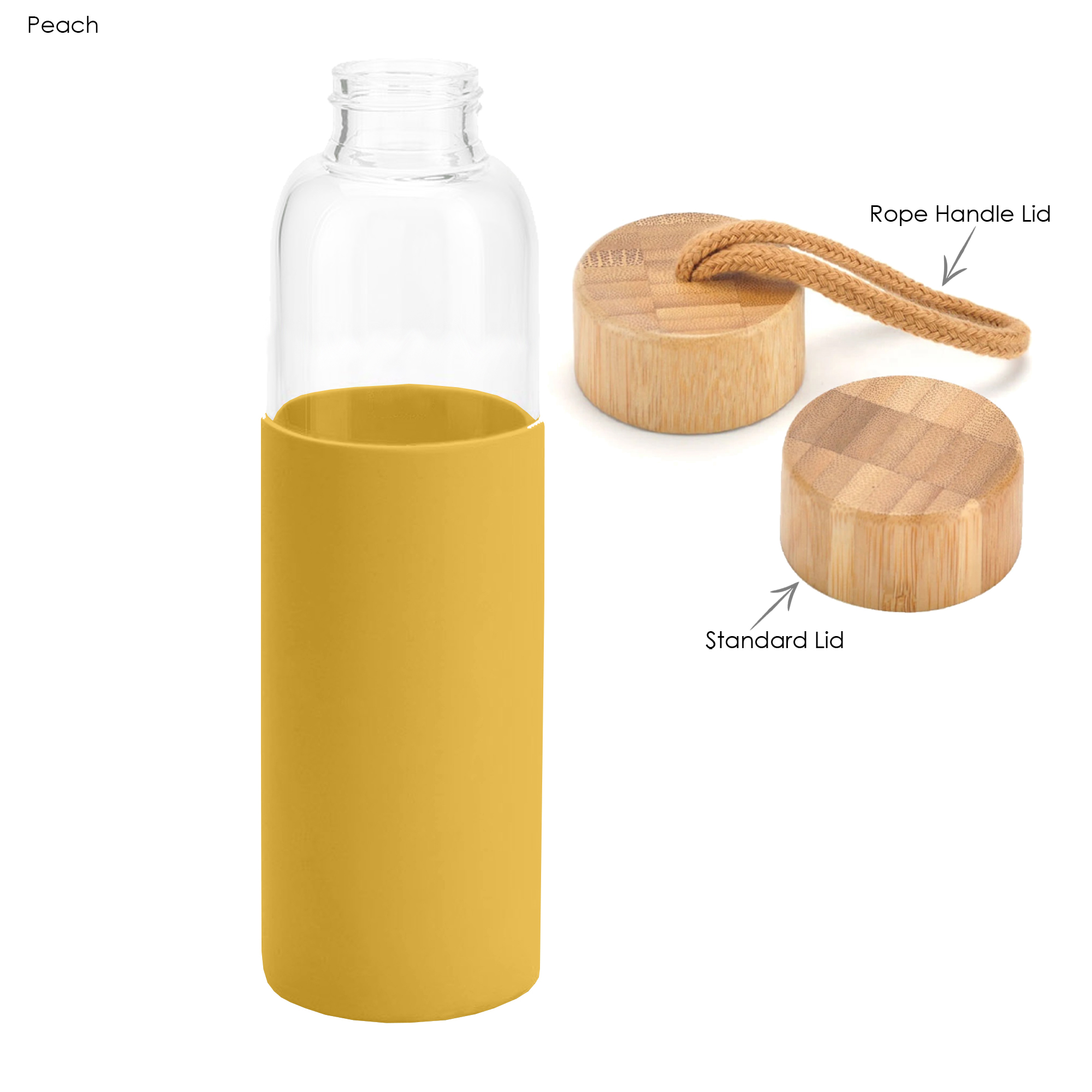 Honya Glass Drink Bottle with Sleeve 3