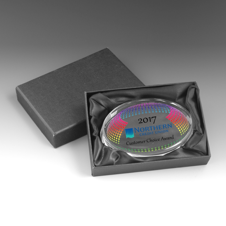 3" x 5" x 1/4" – Oval Glass Paperweight - 8518S (Screen Print), 8518P (4Color Process) 6