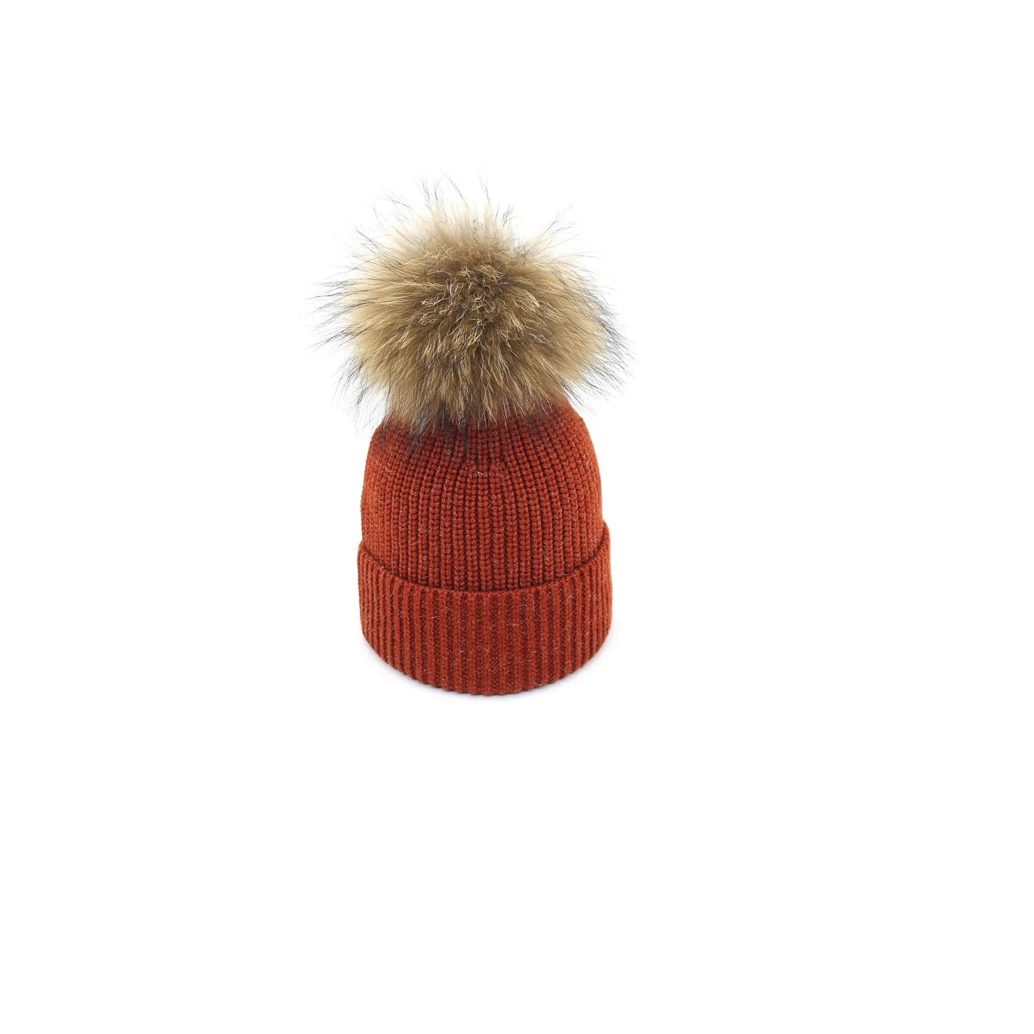 Thermal Winter Beanie Hairball Hedging Cap Knitted Hat 4