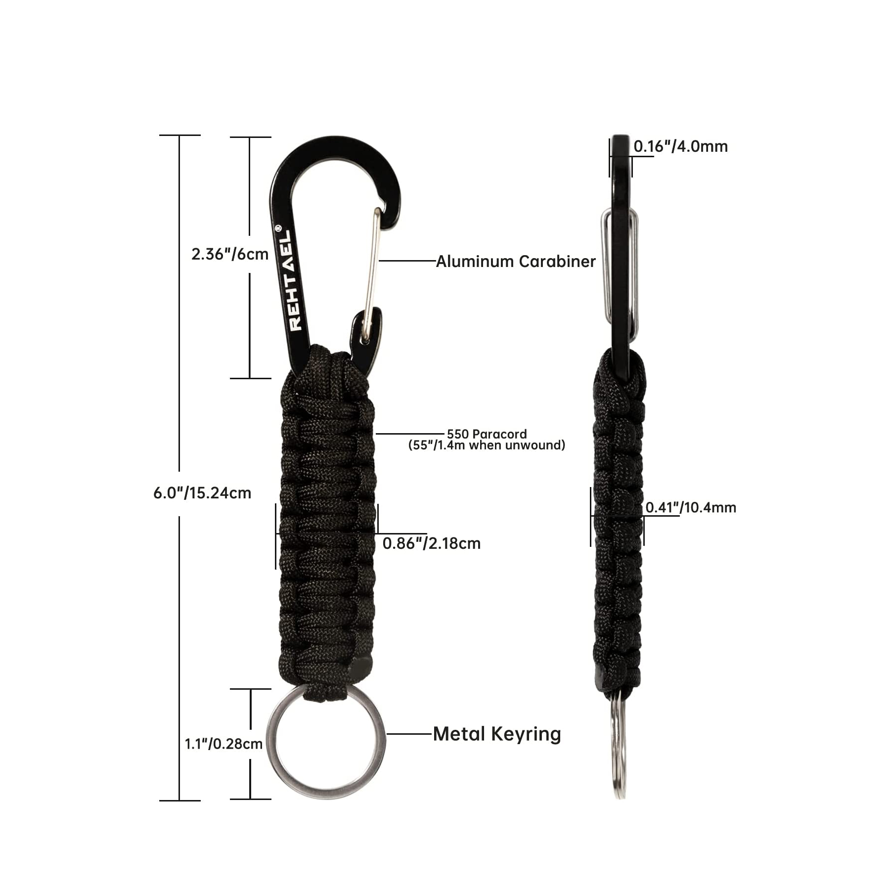 Paracord Keychain with Carabiner 2