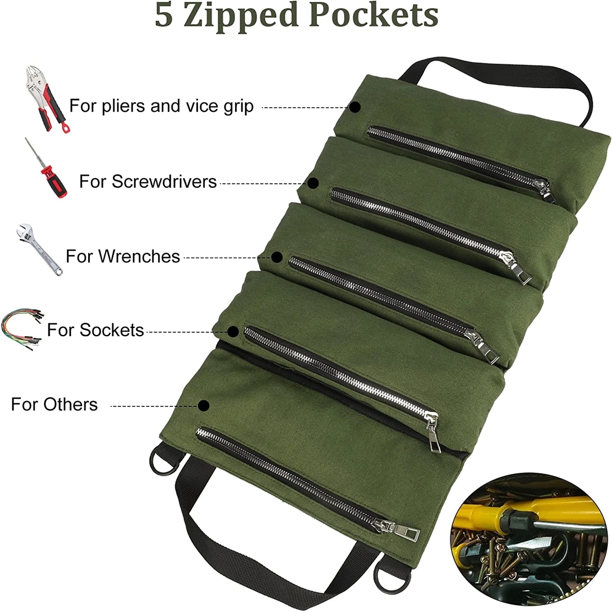 Multi-Purpose Roll Up Tool Bag 6