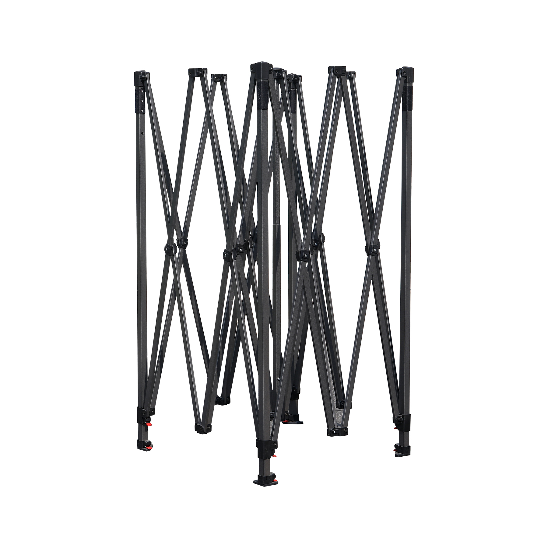 10'X10' Commercial Steel Frame Tent Kit w/ Full Back Wall+2 Half Side Walls 3