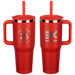 SENSO® Summit 40 oz Insulated Stainless Steel Travel Mug with Press-In Straw Lid 75