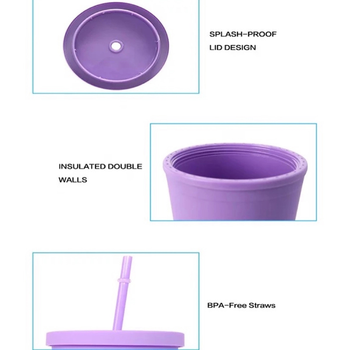 16Oz Double-Walled Tumbler With Straw 1