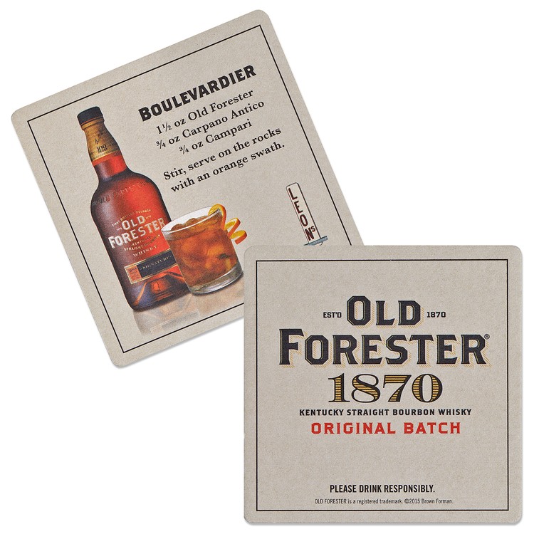 35-40 Point. 4" Pulp Board Coaster - Round or Square 1