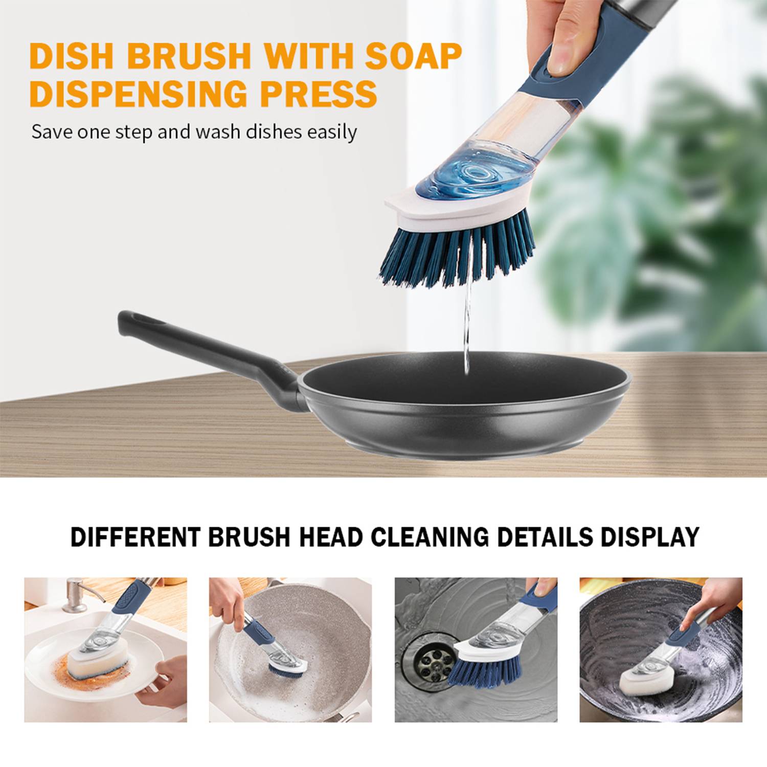 Kitchen Dish Cleaning Brush 4