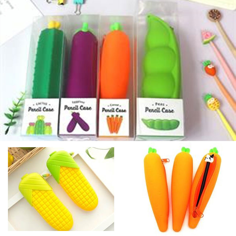 Mini Cute Silicone Pencil Pouch For Kids