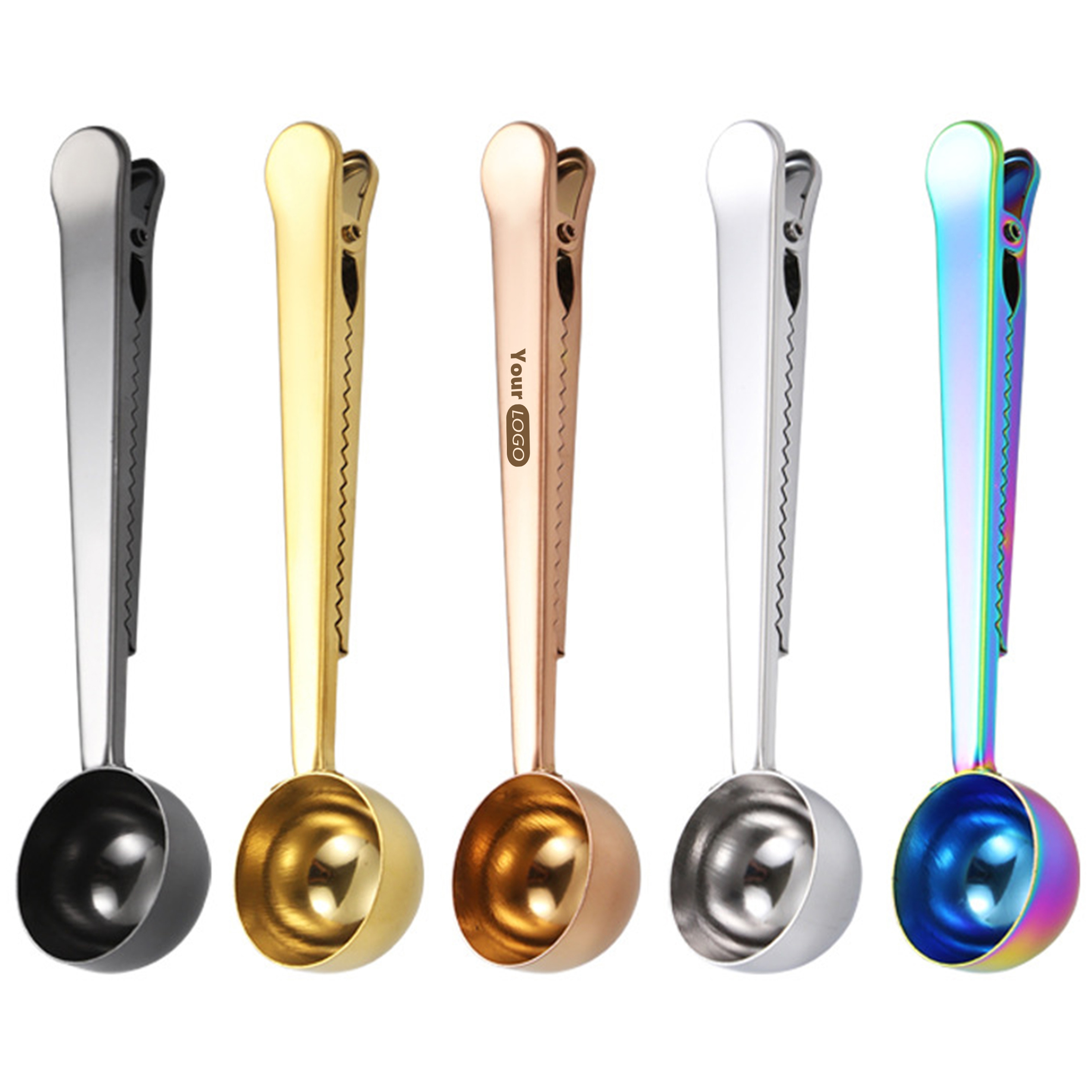 Stainless Steel Multi-Functional Coffee Scoop With Bag Clip 2