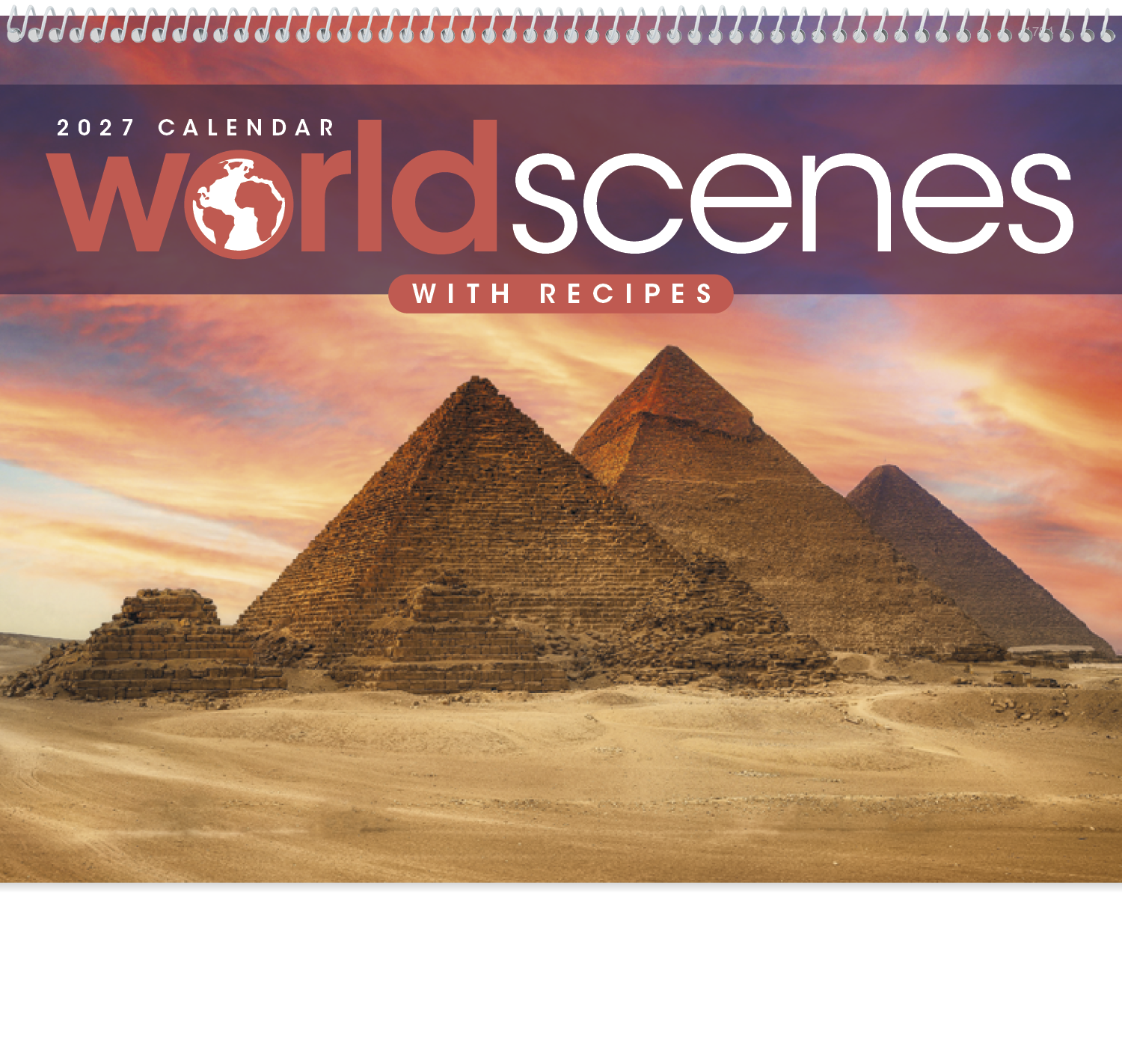 Triumph® Calendars World Scenes with Recipe Calendar 80