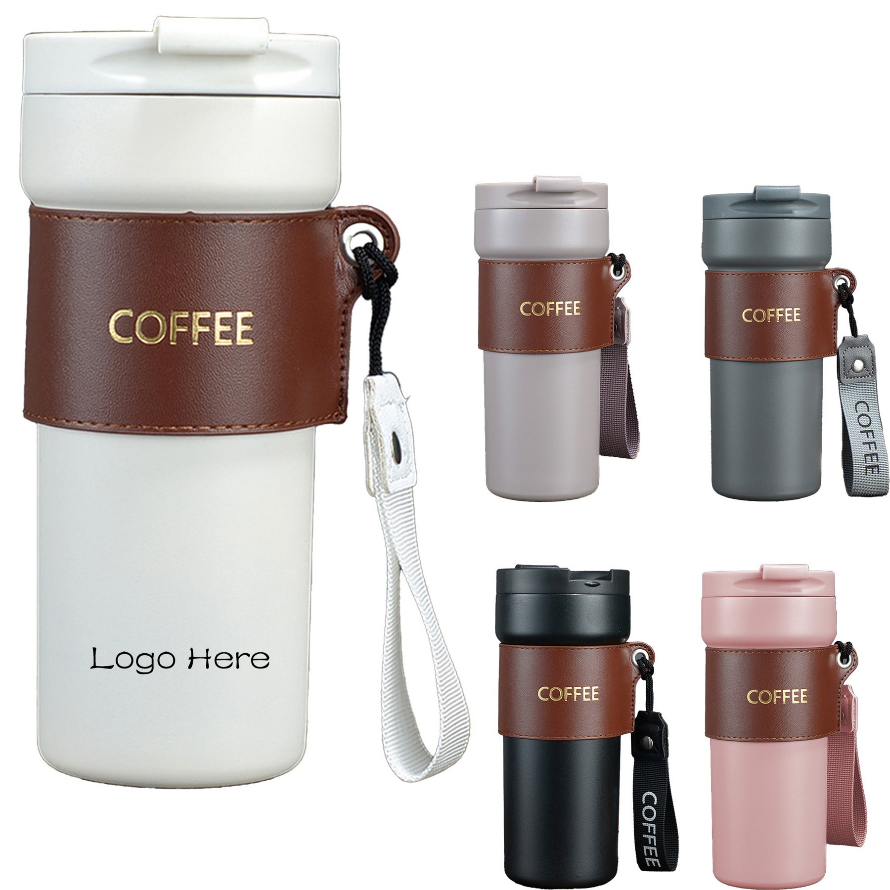 Stainless Steel Coffee Mug with Ziplock Lid