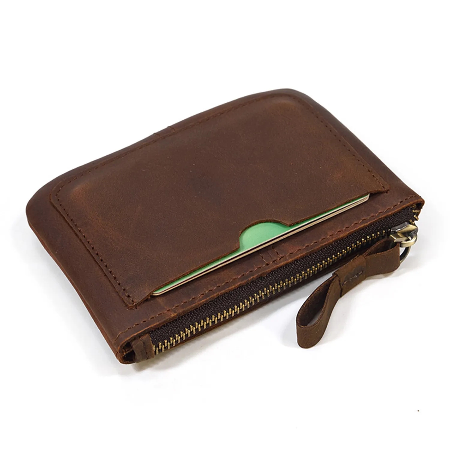 Genuine Leather Zippered Wallet 9