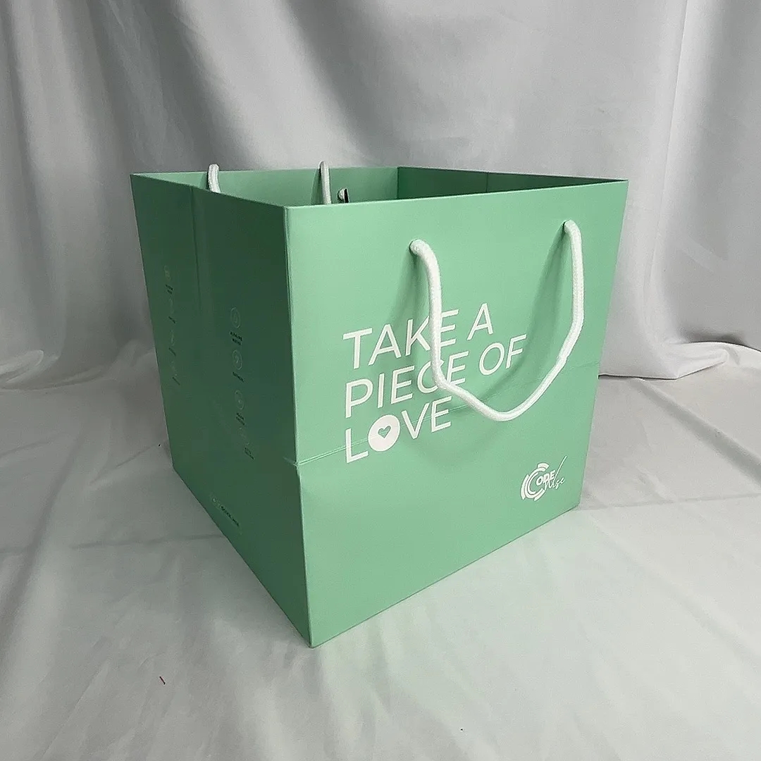 Paper Tote Bag With Cotton Handle And Cover 2