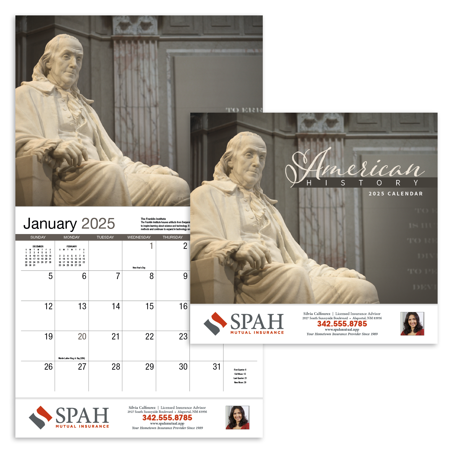 HotLine® Products American History Appointment Calendar - Stapled 12