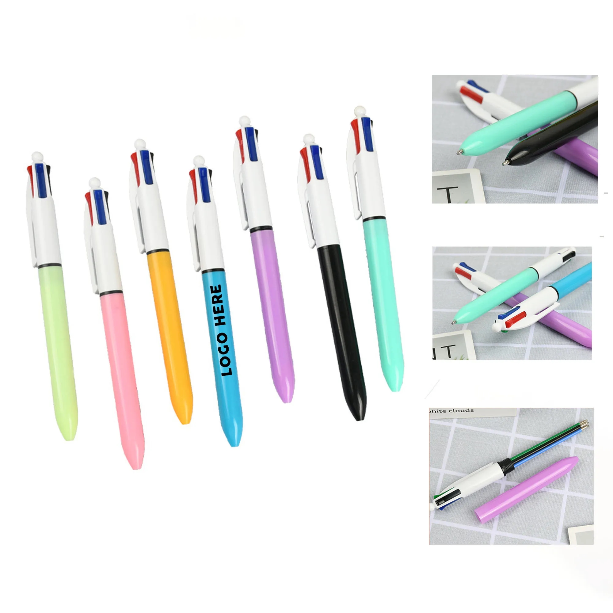 Four Color Push Ballpoint Pen 8